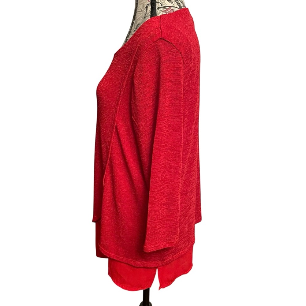 Chico's Red Tunic Top - Picture 3 of 5